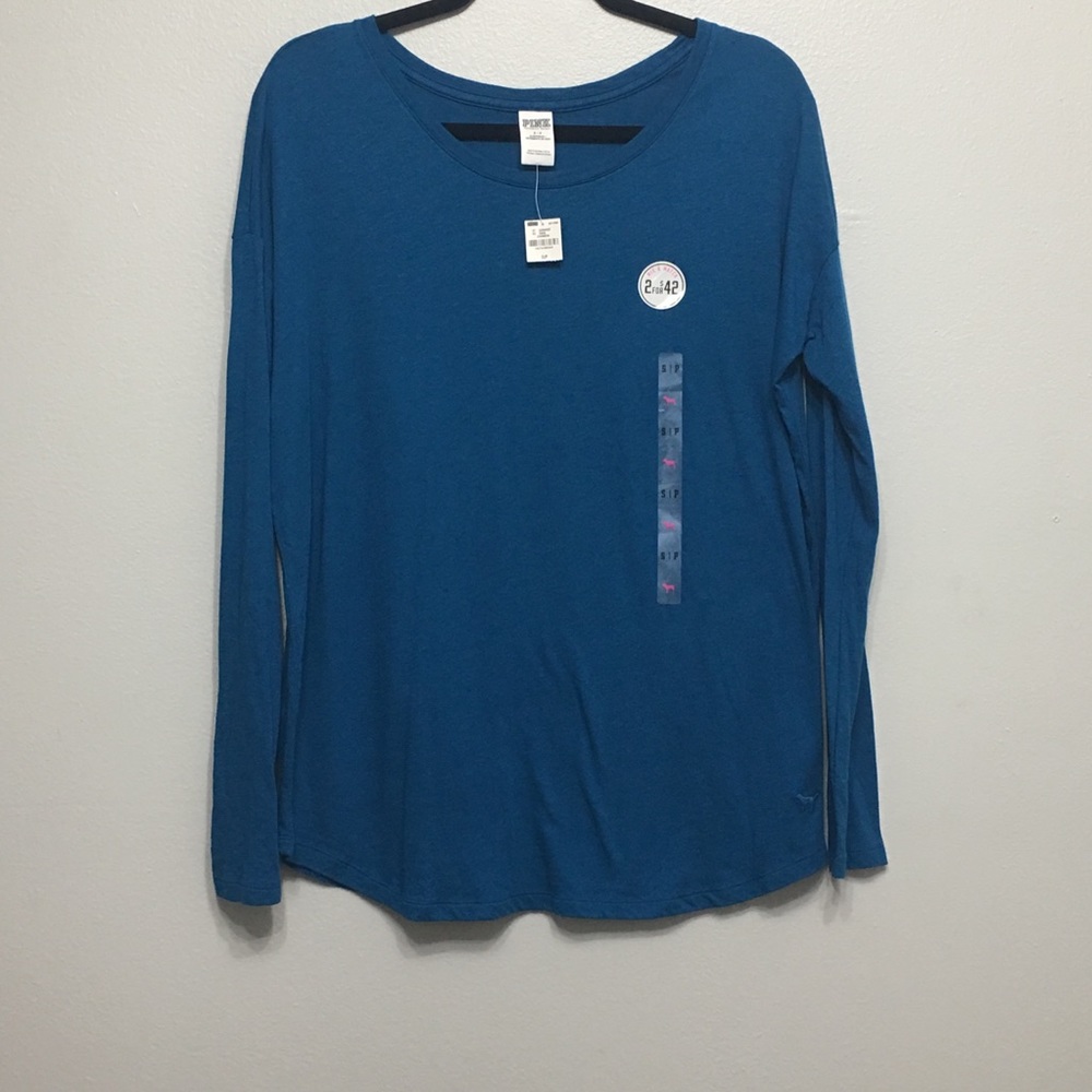 Pink Blue long sleeve Top
